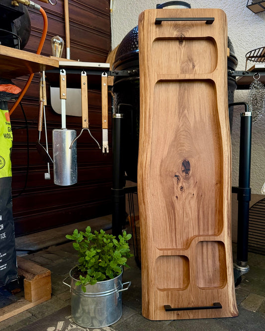 PITMASTER BOARD 103x33x4cm Eiche – langes BBQ Servierbrett für Catering, Grillen & Präsentieren