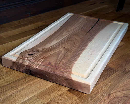 Esche Schneidebrett massiv aus Vollholz 50x30x4cm - beidseitig verwendbar