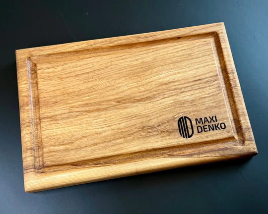 Ash solid wood serving board 29 x 19 x 3 cm – Classic, handmade, with engraving