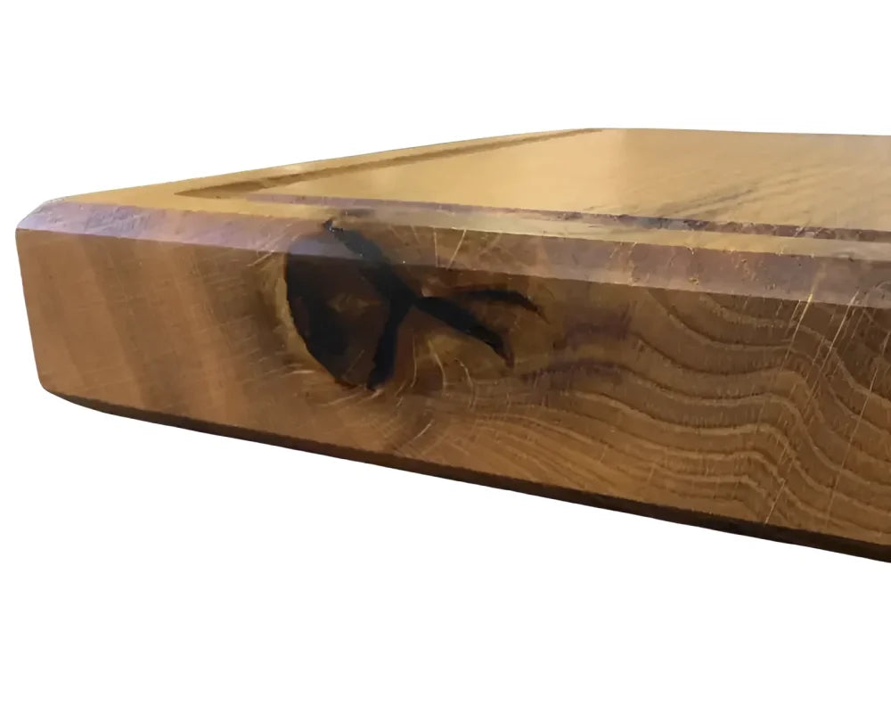 CHEFBRETT S Schneidebrett Eiche – kompaktes Brett mit 4 cm Stärke