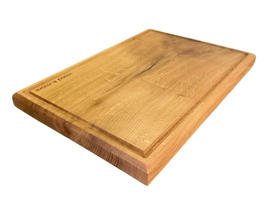 Steak & Burger board made of oak – 35×25×4 cm
