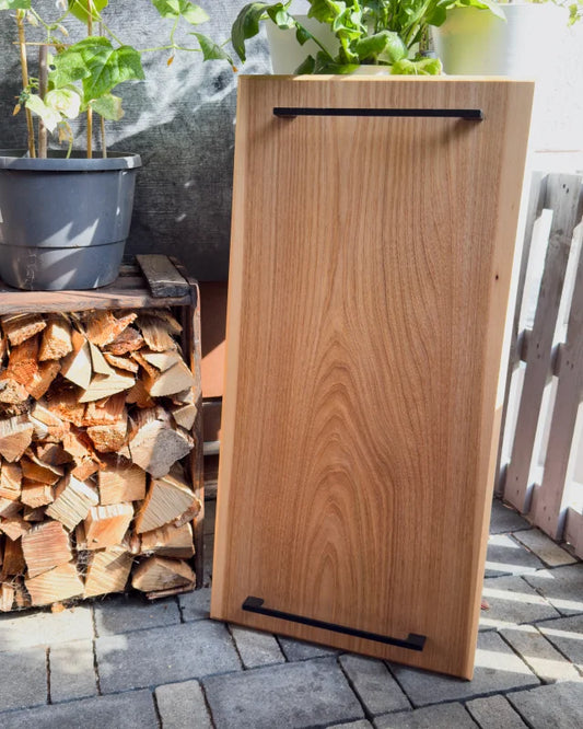CaterBoard Ulme 80x40x2,9cm – Handgefertigtes Servierbrett aus Ulmenholz für BBQ