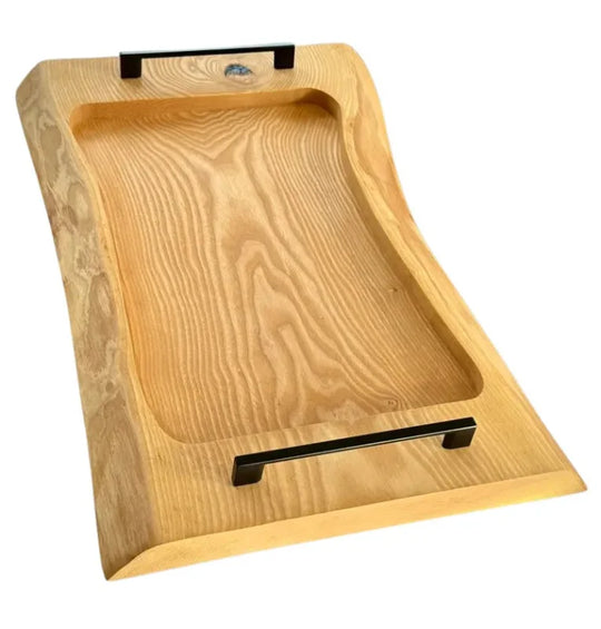 UNIQUE: Smoke Show – Compact wooden serving board made of ash for grill & kitchen | 60 x 40 x 4 cm
