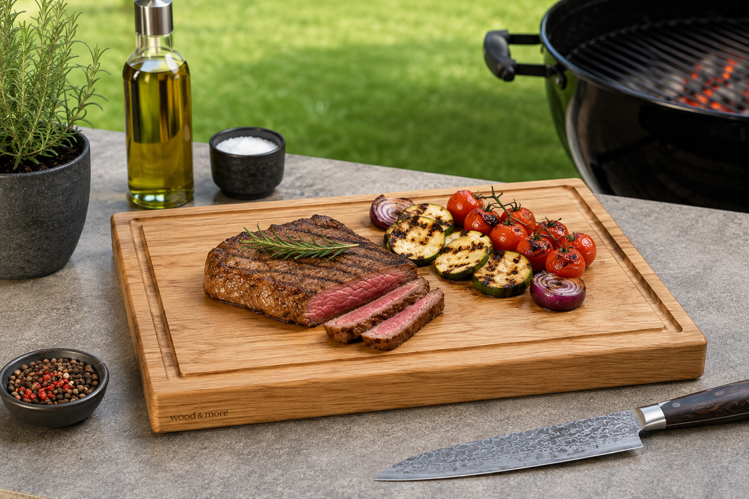 Das perfekte Schneidebrett für BBQ – Größe, Holz & Saftrille richtig wählen