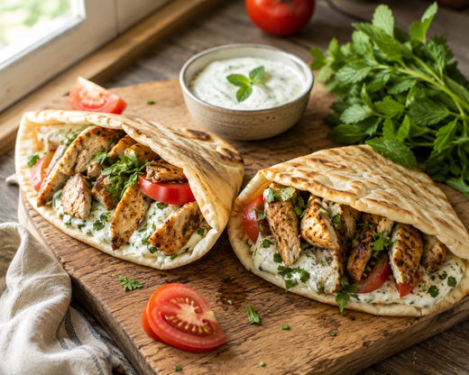 Hähnchen-Pita in 15 Minuten – Joghurt, Tomate & Kräuter