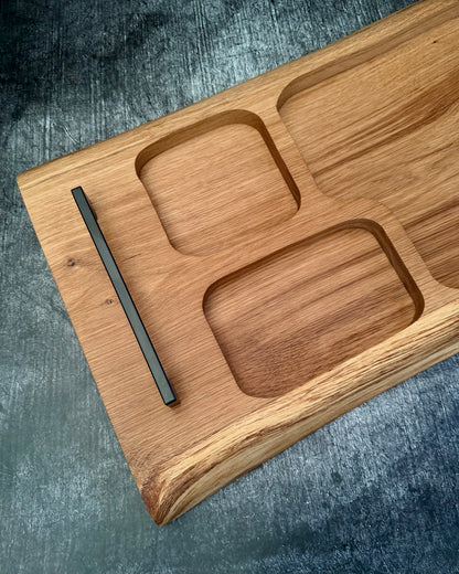 PITMASTER BOARD 103x33x4cm Eiche – langes BBQ Servierbrett für Catering, Grillen & Präsentieren