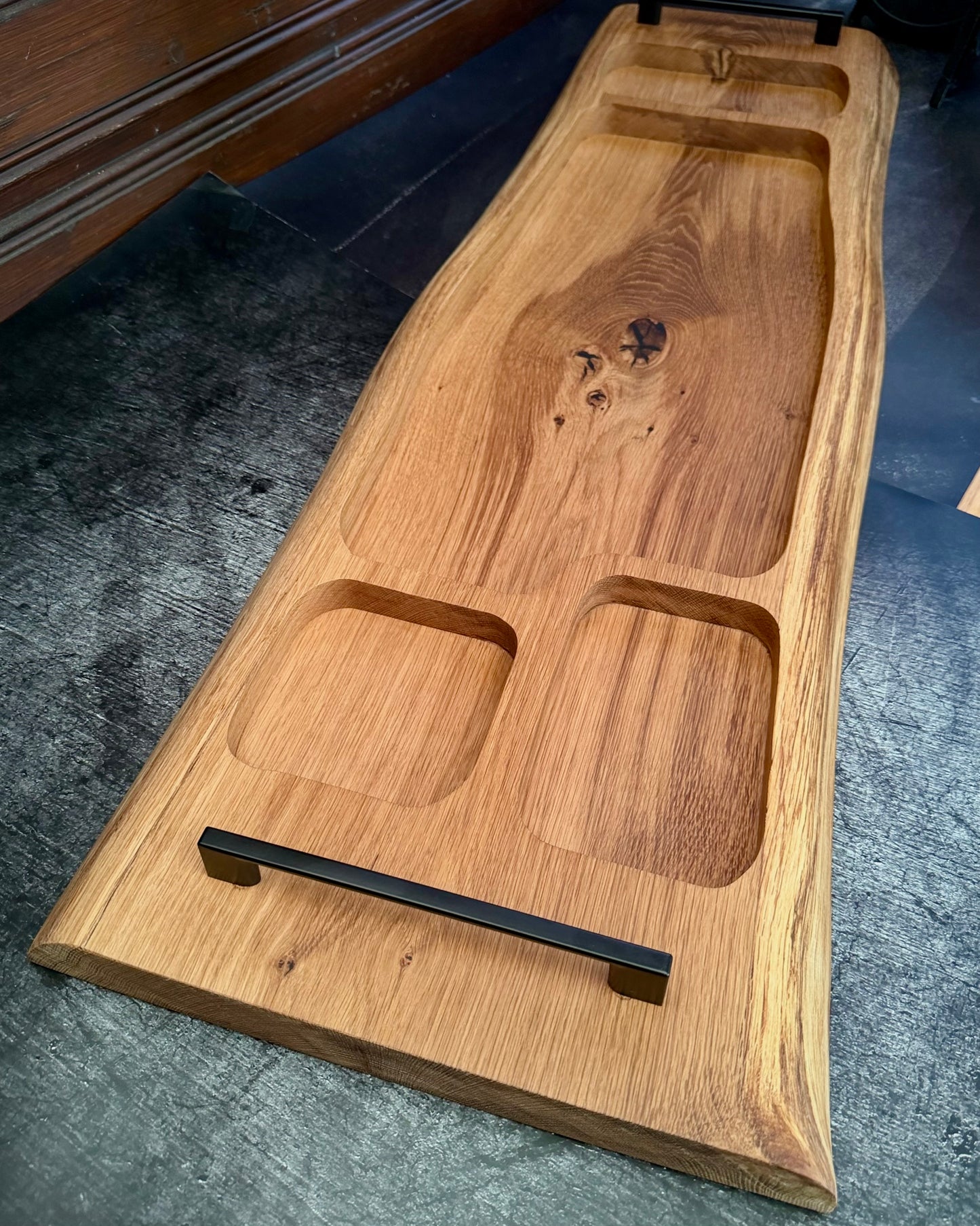 PITMASTER BOARD 103x33x4cm Eiche – langes BBQ Servierbrett für Catering, Grillen & Präsentieren