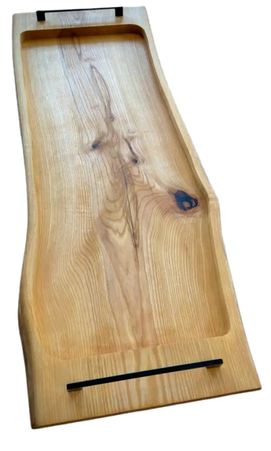 Natürliches Holzservierbrett mit Live Edge Design für BBQ Battleground kaufen
