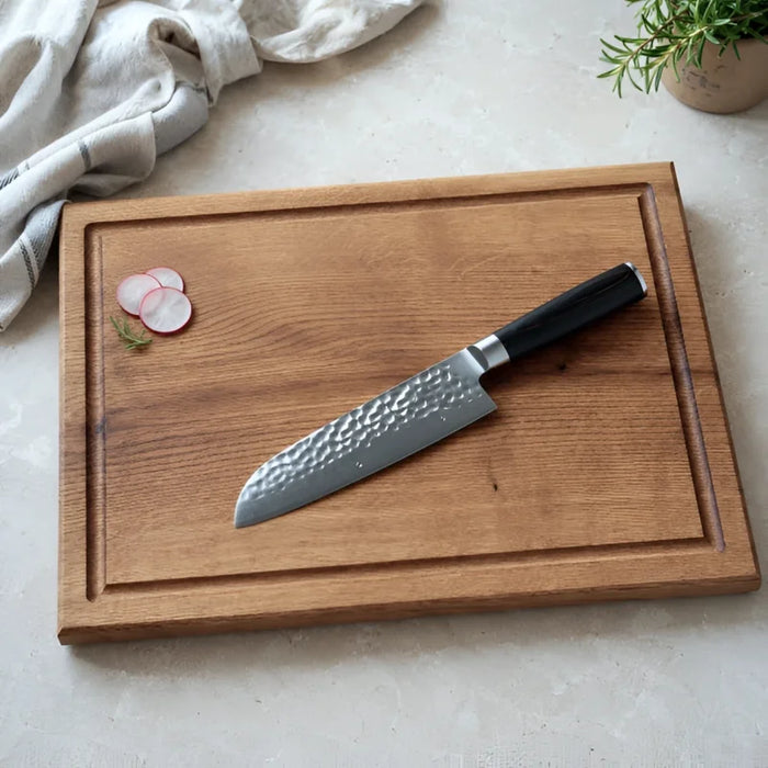 Chefbrett & Damastmesser-Set aus Eiche – NaturalWood