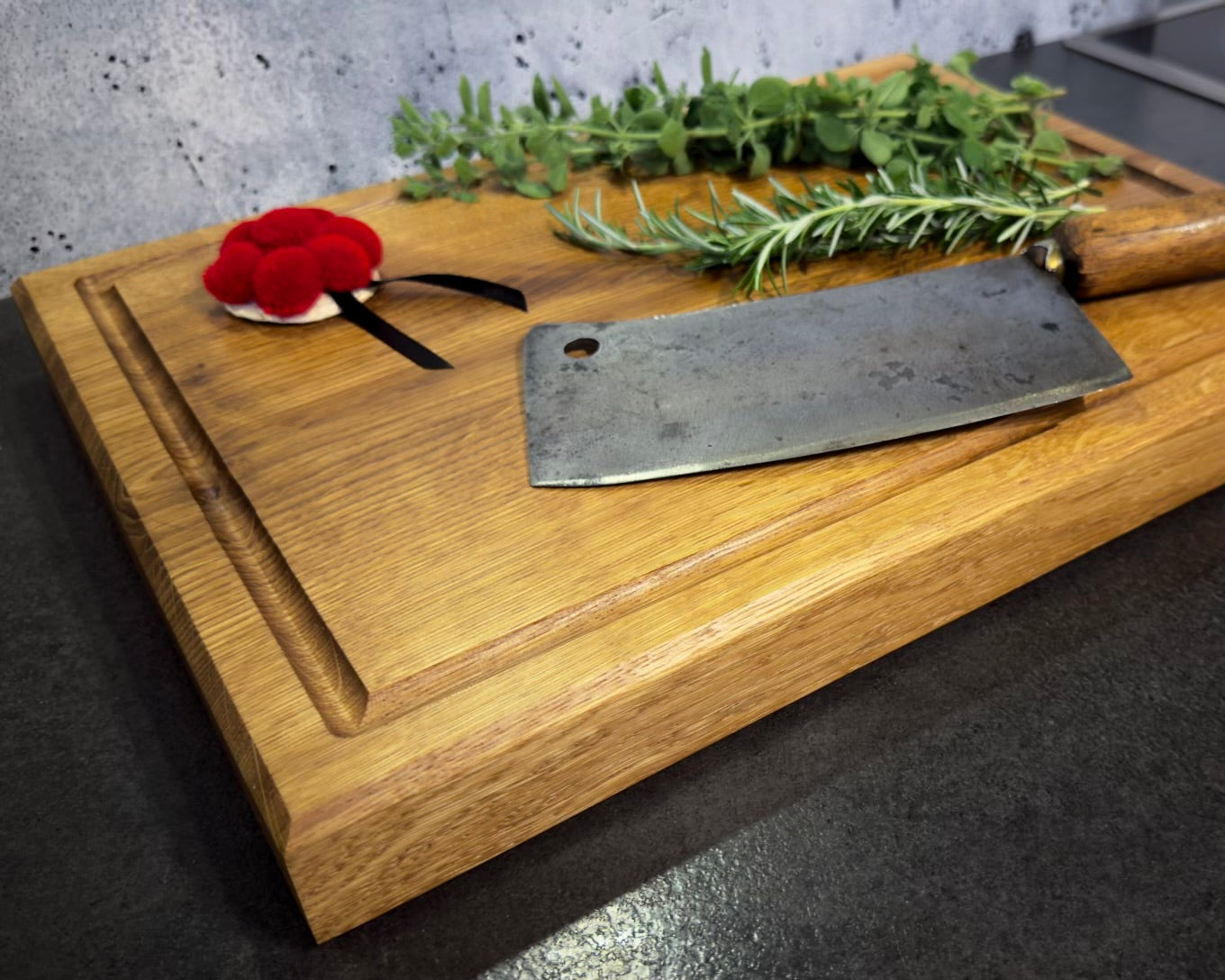 Chefbrett 40x30 cm Eiche – Servieren und Schneiden mit Stil