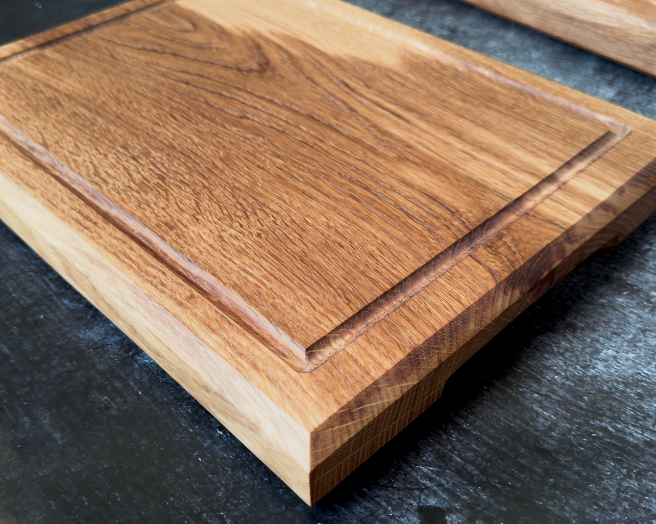 CHEFBRETT M Grip – 40×30 cm Eichenbrett mit Griffmulden