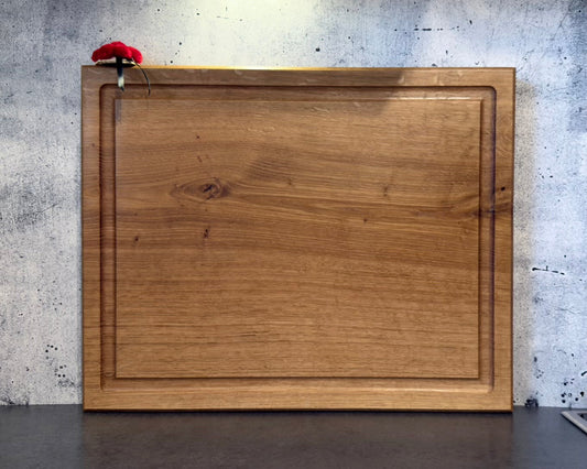 Schneidebrett 50x40 cm aus Eiche – ideal für Pulled Pork & große Fleischstücke