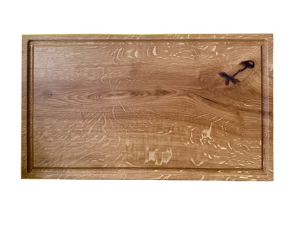 Grill-Schneidebrett 60x40 cm – angerichtet mit Pulled Pork und Beilagen