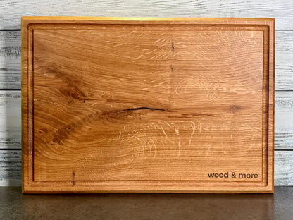 Eichenbrett 46x32 cm – beidseitig verwendbar mit 4 cm Stärke
