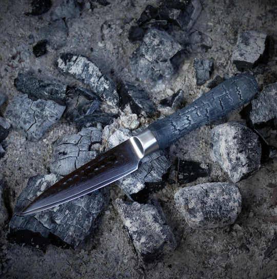 Damascus Office Knife Evolution – Flexible &amp; Razor-Sharp | VG10 &amp; FlameWOOD®