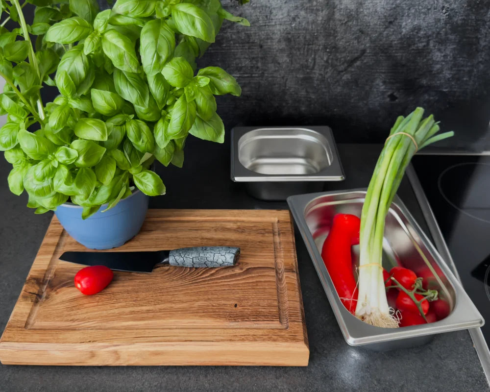 Stainless steel GN container 1/4 – Height: 65 mm | Stackable | 265 x 162 mm