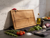Eiche Schneidebrett 40x30 cm – das tägliche Küchenbrett aus massivem Holz