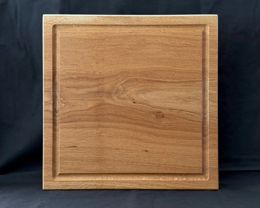 Eiche Schneidebrett 45 x 45 x 5 cm – quadratisch für die Outdoor Küche
