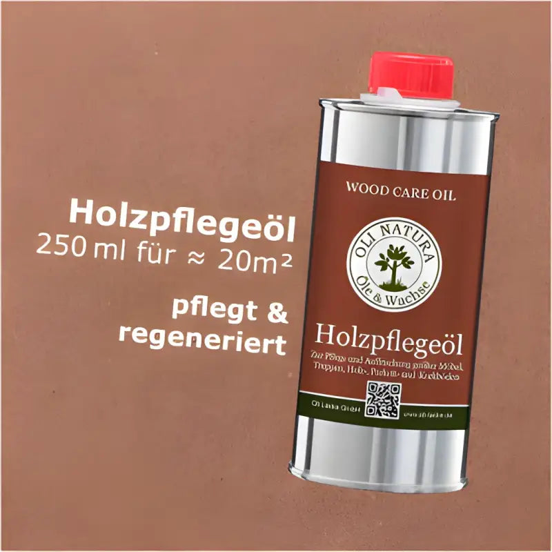Metalldose mit Oli-Natura Holzpflegeöl für geölte Esstische und naturgeölte Holzmöbel