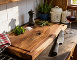 Nussbaum Schneidebrett 70x40 cm – viel Fläche für Fleisch, Braten und Vorbereitung