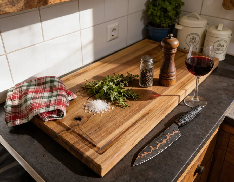 Nussbaum Schneidebrett 80x40 cm – sehr großes Brett für Küche, BBQ und große Cuts