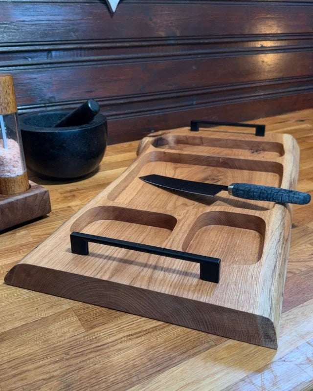 Pitmaster Board SideFlow Quad – Eiche | 71×34×4 cm