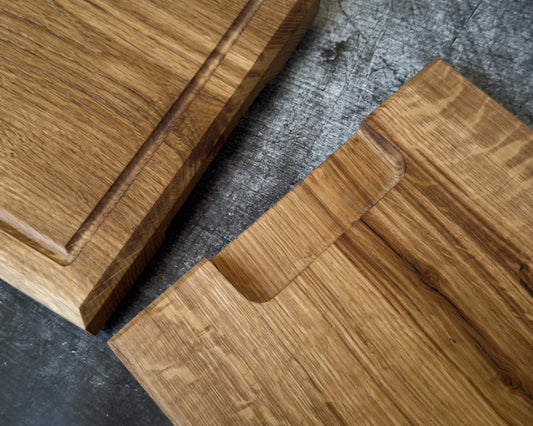 Handliches Küchenbrett Eiche 40×30 cm – mit Griffmulden
