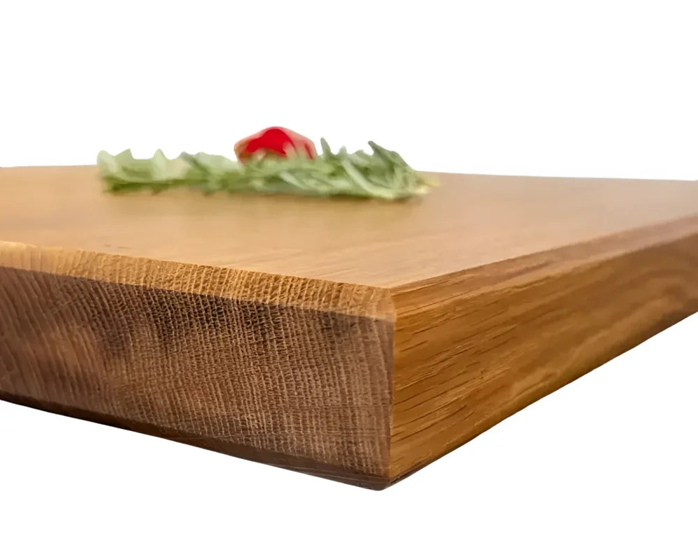 Küchenbrett Eiche 50×40 cm handgefertigt, 4 cm stark
