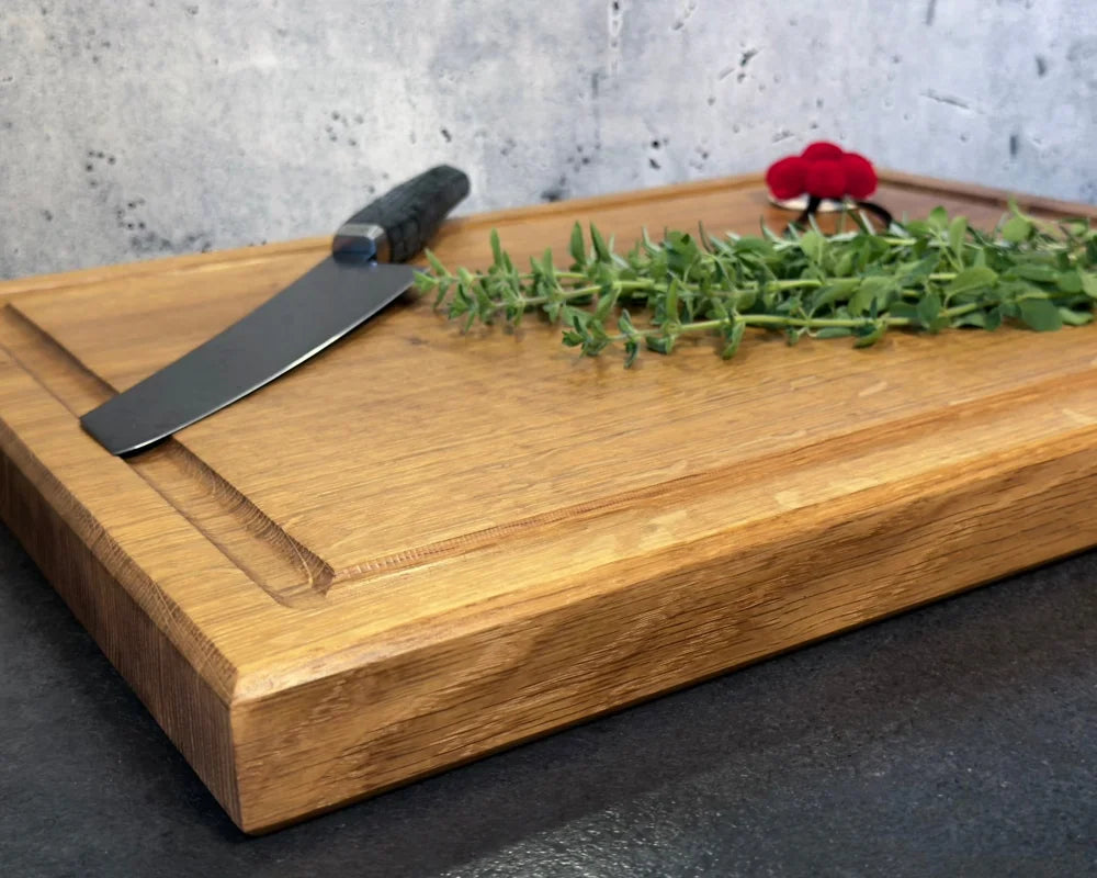 Tranchierbrett Eiche 50×40 cm – ideal für Braten & Grillfleisch