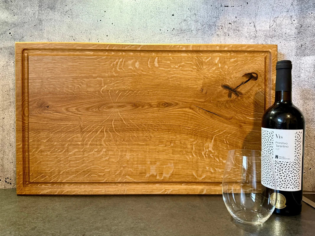Schneidebrett Eiche 60x40 cm – CHEFBRETT XXL