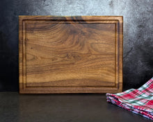 Schneidebrett Nussbaum 40x30x4 cm mit Saftrille – CHEFBRETT S Gesamtansicht