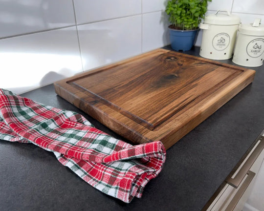Nussbaum Schneidebrett 50x40x4 cm – CHEFBRETT L Family Block