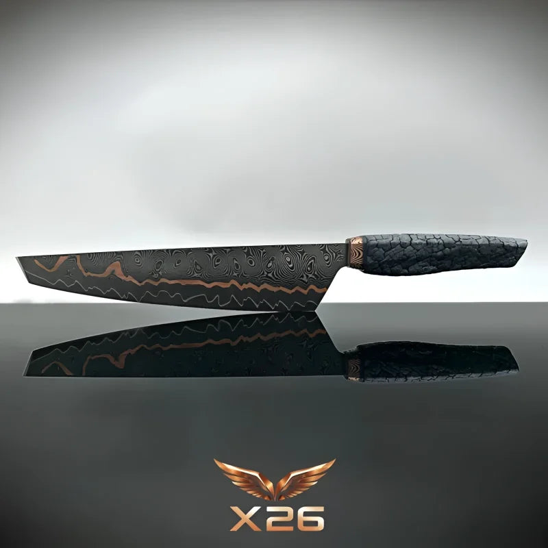 Signature Set Cu-Mai & Nussbaum – Damastmesser + Premium Chefbrett S 40×30×5 cm