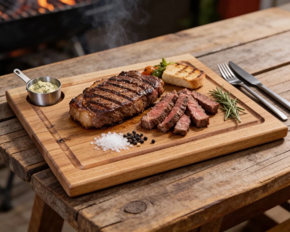 Steak und Burger Bretter aus Holz