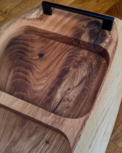 The Oak Overlord – Pitmaster Board XL Eiche Servierbrett | 80 × 23–31 × 4 cm