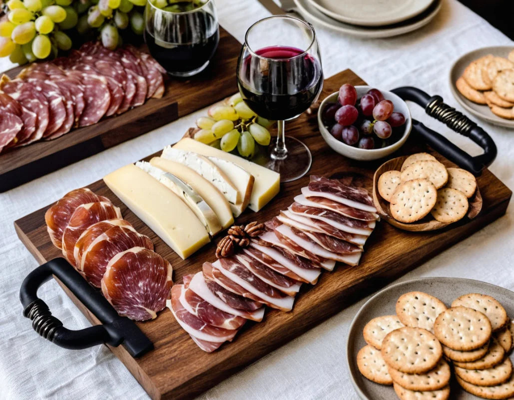 UNIQUE: Cut for the Cue – Luxury wooden cutting board made of walnut for special presentations | 80 x 24-30 x 2.5 cm