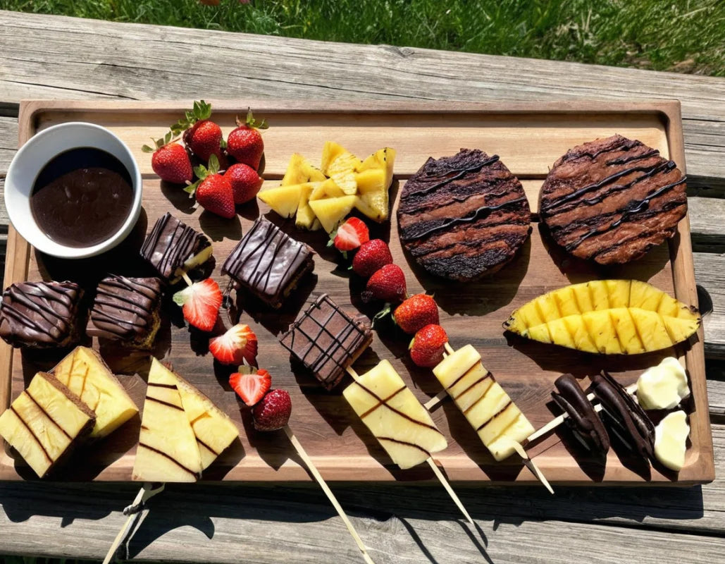 UNIQUE: Cut to Perfection – Large wooden cutting board made of elm with handles for carving and serving | 65 x 40 x 3 cm