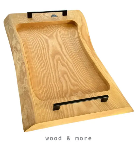 UNIKAT: Smoke Show – Kompaktes Holz Servierbrett aus Esche für Grill & Küche | 60 x 40 x 4 cm