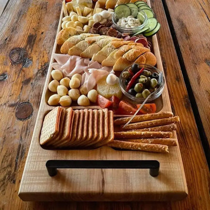 UNIQUE: Smokehouse Hero – XXL wooden serving board made of elm for grills and restaurants | 110 x 34 x 4 cm
