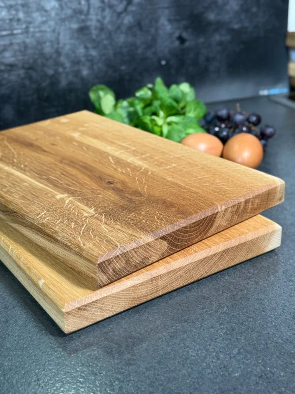 Vesperbrett Eiche 30x20 cm aus Vollholz – Frühstücksbrett und Brotzeitbrett